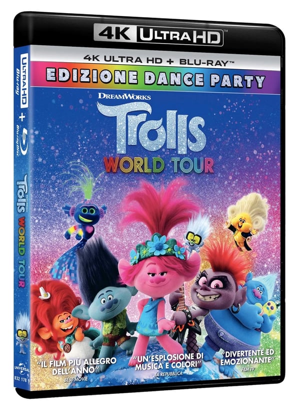 Trolls World Tour (4k+Br) (4K UHD Bluray) Animazione Poppy Branch Dohrn Smith Brand New Trolls World Tour (4k+Br) (4K UHD Bluray) Animazione Poppy Branch Dohrn Smith Brand New