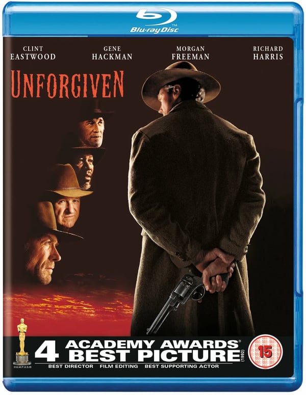Unforgiven (Bluray) Clint Eastwood Gene Hackman Jaimz Woolvett Morgan Freeman Brand New