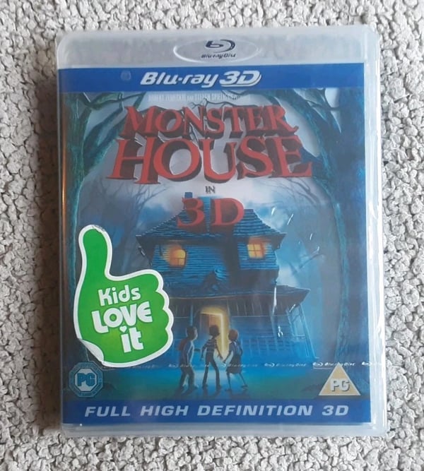 Monster House 3D Bluray Disc Full High Definition 3D Brand New