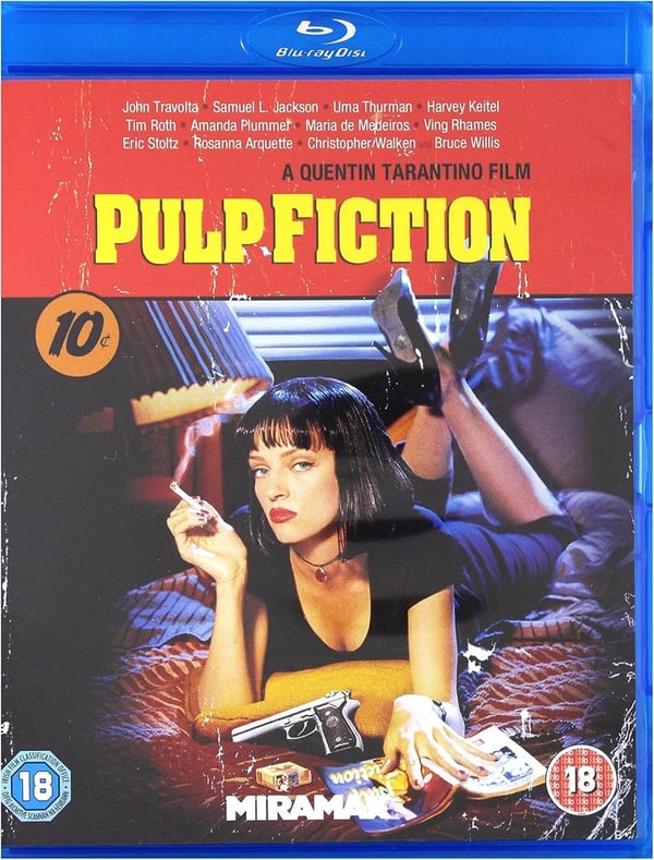 ðŸ? •PULP FICTION (1994) (BLURAY 2011) RGN B BBFC 18 QUENTIN TARANTINO Brand New