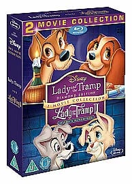 Lady And The Tramp / Lady And The Tramp II: Scamp's Adventure (Bluray, 2012) Brand New