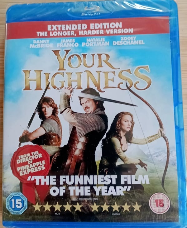 Your Highness (Bluray, 2011) & Mainly (Sealing Has Hole At Back) Brand New