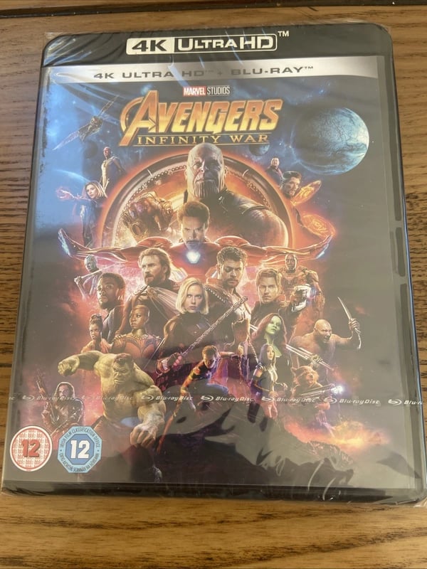 Avengers Infinity War (4K Ultra HD Bluray 2018) Marvel Studios Free postage Brand New