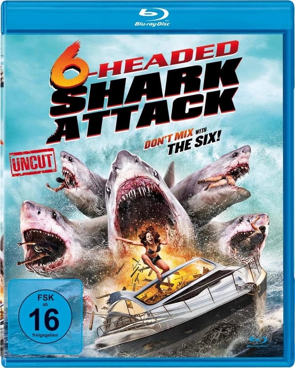 6Headed Shark Attack (uncut) (Bluray) Auret Brandon Pienaar Jonathan Brand New