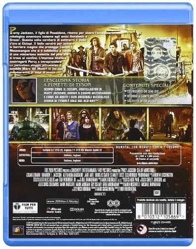 percy jackson e gli dei dell'olimpo il mare dei mostri (bluray) blu_ray Brand New