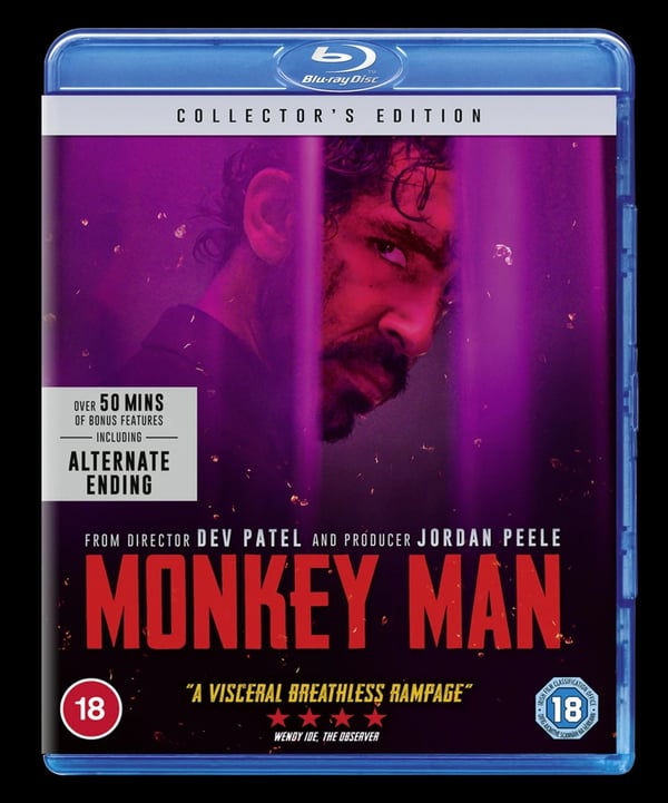 Monkey Man (Bluray) Zakir Hussain Dev Patel Vipin Sharma Makrand Deshpande Brand New