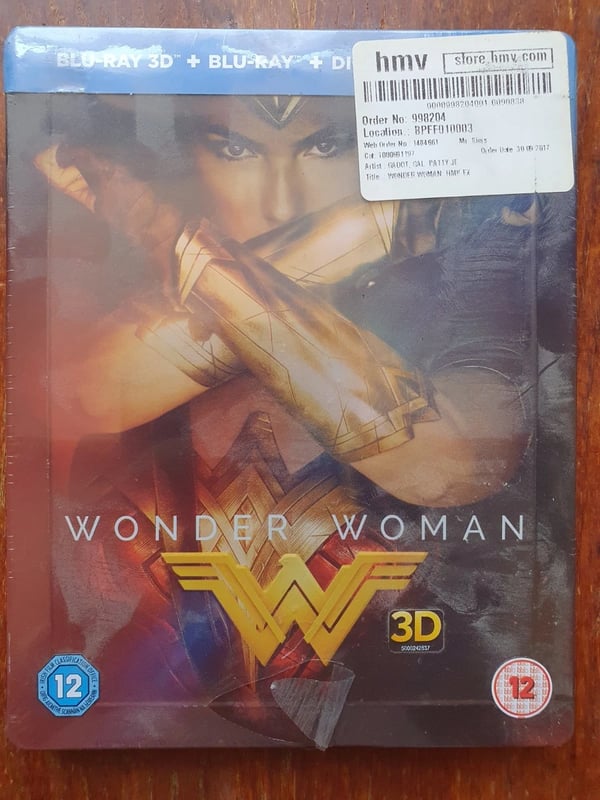 Wonder Woman 3d Blu Ray Steelbook J CARD 141min RB 2 DISC Brand New