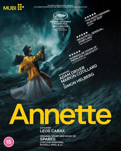 Annette Bluray (2022) Adam Driver, Carax (DIR) cert 15 Brand New