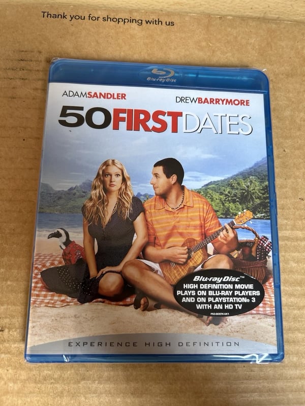 50 First Dates (2004) Bluray Adam Sandler Drew Barrymore Brand New