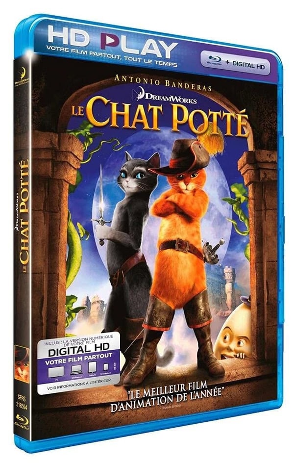Le Chat PottÃ© (Bluray) Antonio Banderas Salma Hayek Chris Miller Brand New