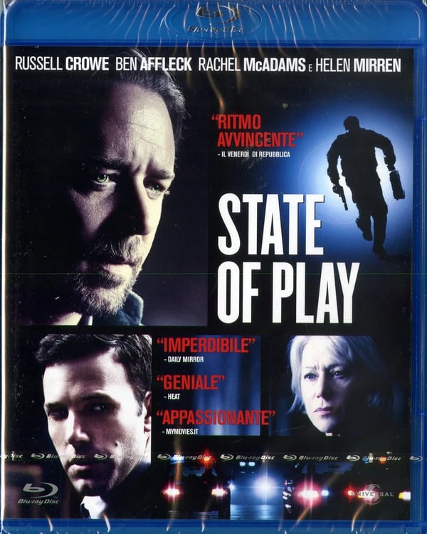 State Of Play (Bluray) Crowe Affleck B. Mcadams Mirren Penn Bateman Daniels Brand New