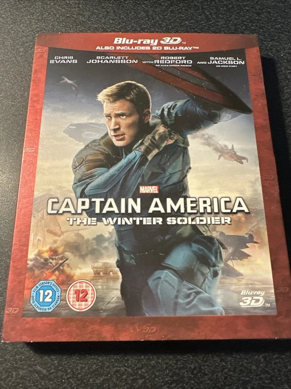 Captain America The Winter Soldier (Bluray 3D/2D, 2014) With Exclusive Cover Brand New