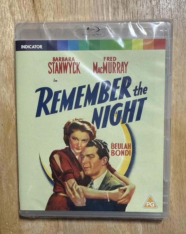 Remember The Night Bluray Barbara Stanwyck Fred MacMurray Indicator Film Brand New Remember The Night Bluray Barbara Stanwyck Fred MacMurray Indicator Film Brand New