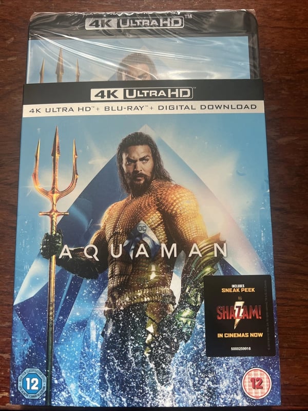 â­ï¸â­ï¸â­ï¸â­ï¸ Aquaman 4K Inc. Slipcase Dolby Vision Atmos Genuine Stock Brand New