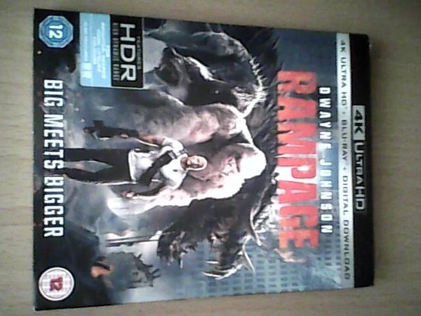 Rampage 4K UHD BLU RAY AND DIGITAL DOWNLOAD + SLIPCASE. AND REGION FREE Brand New