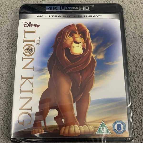The Lion King 4K UHD Bluray, 2018 Brand New