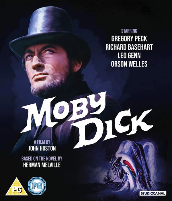 Moby Dick (Bluray) Gregory Peck Richard Basehart Leo Genn Orson Welles Brand New