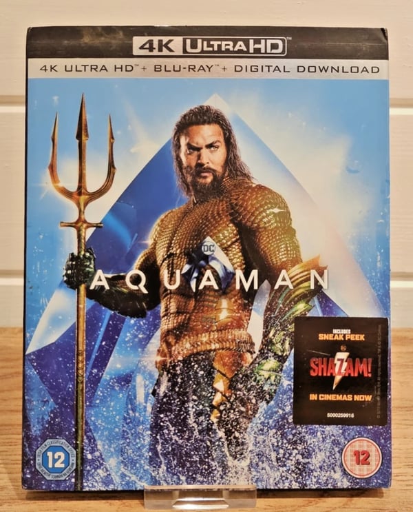 AQUAMAN (4K UHD Bluray) + Slipcover. 2Disc. JASON MOMOA. DCU Brand New