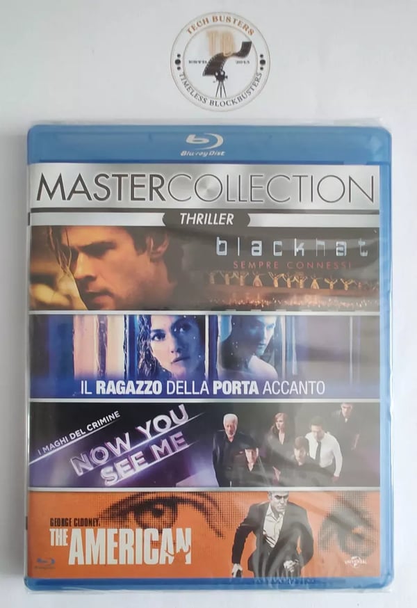 BLACKHAT, THE BOY NEXT DOOR, NOW YOU SEE ME, THE AMERICAN 4 Bluray Discs Boxset Brand New