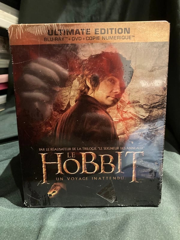 The Hobbit, An Unexpected Journey Blu Ray / DVD French Steelbook Brand New