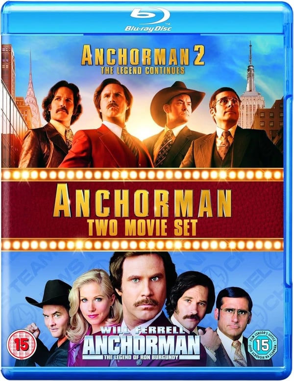 ANCHORMAN MOVIE 1 and ANCHOR MAN 2 BLU RAY COLLECTION R2 Brand New