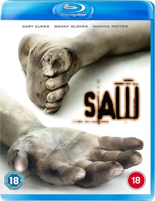 SAW BLURAY Cary Elwes Leigh Whanell Danny Glover Tobin Bell Movie Film R2 Brand New