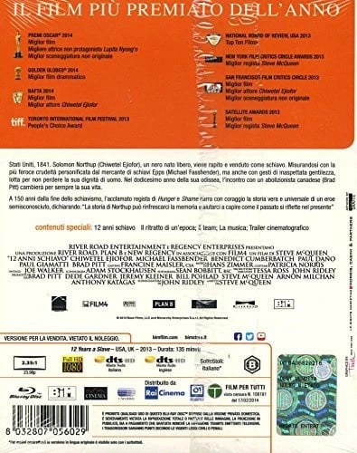 12 anni schiavo (bluray) blu_ray Italian Import [Region Free] DVD Brand New