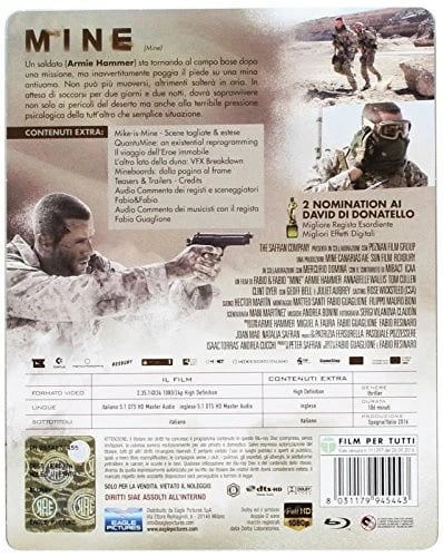 mine (steelbook limited edition) BluRay Italian Import [Region Free] [Bluray] Brand New