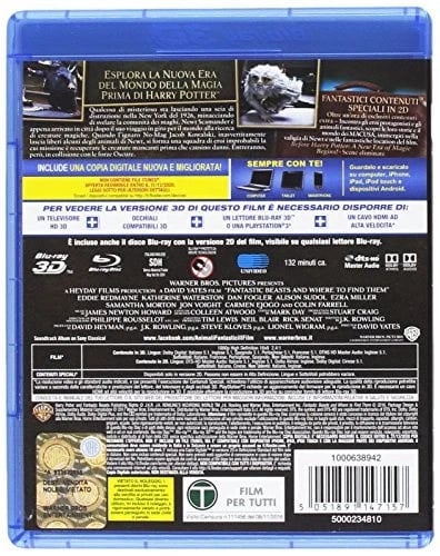 animali fantastici e dove trovarli (3d) (bluray 3d+bluray) BluRay Italian Brand New