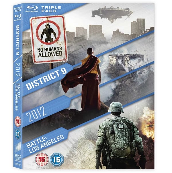 District 9 / 2012 / Battle: Los Angeles Triple Pack (Bluray) Sharlto Copley Brand New