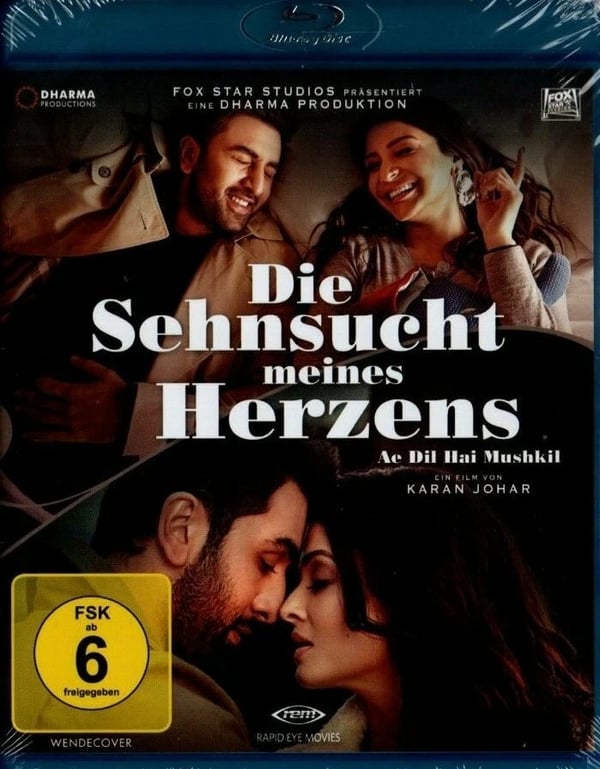 AE DIL HAI MUSHKIL DIE SEHNSUCHT MEINES HERZENS BOLLYWOOD BLURAY RANBIR K Brand New