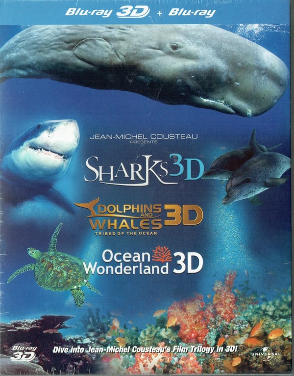 JeanMichel Cousteau's Film Trilogy (3D Bluray, 2011, 3Disc Set) Brand New