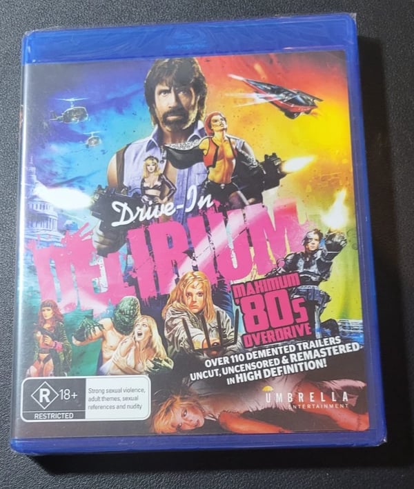 DriveIn Delirium Maximum '80s Overdrive BluRay Region Free Brand New