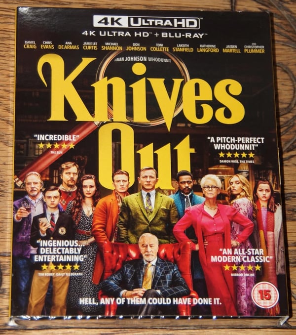KNIVES OUT 2019 GENUINE 4K UHD + BLURAY BN&S + SLIPCOVER IMMEDIATE DISPATCH Brand New