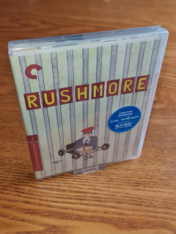 RUSHMORE Bluray Criterion US import region a (1998 comedy, Wes Anderson) Brand New