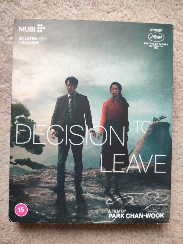 Decision to Leave 4K + Bluray (2022) Region B Brand New
