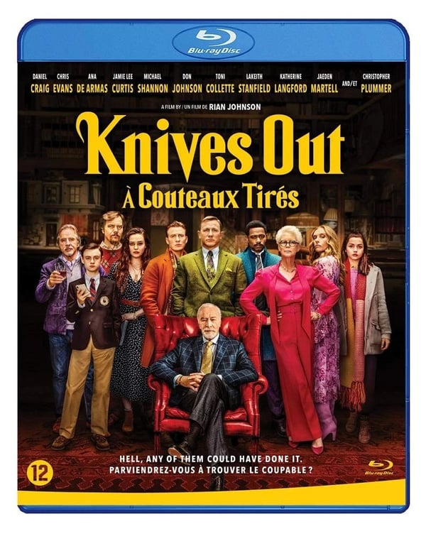 DVD Knives out (1 DVD) (Bluray) Daniel Craig Chris Evans Rian Johnson Brand New