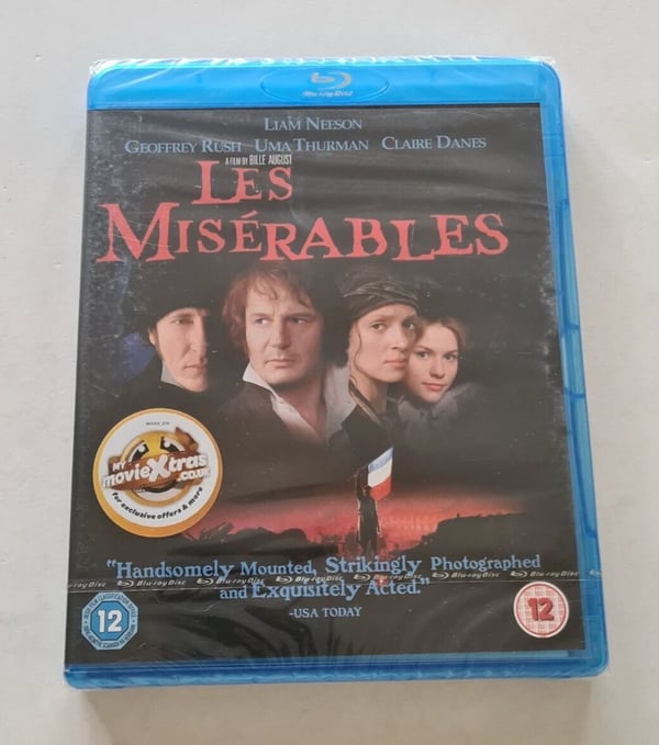 Les Miserables Bluray 1998 Liam Neeson Geoffrey Rush Uma Thurman Brand New