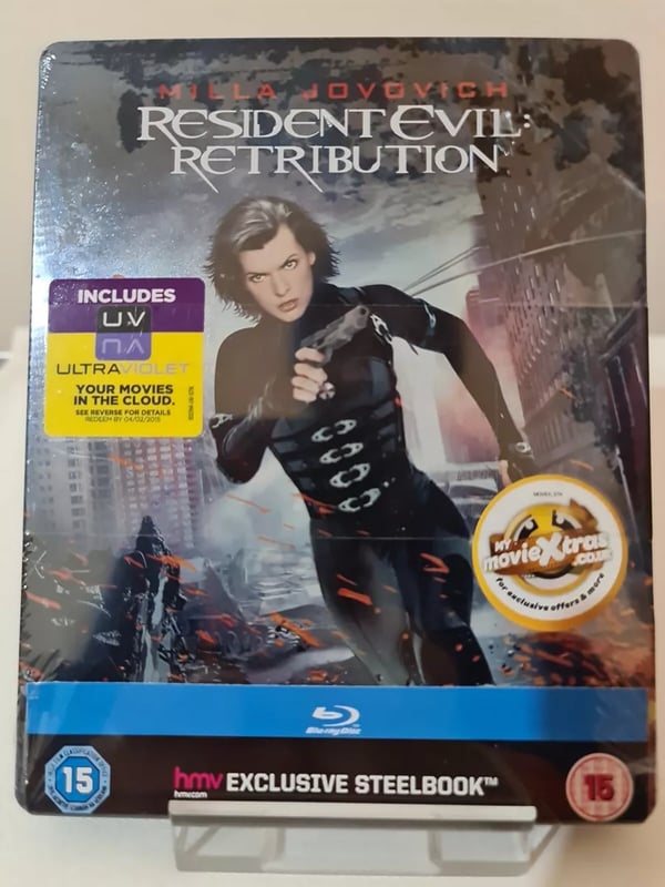 RESIDENT EVIL RETRIBUTION BLURAY STEELBOOK, Brand New