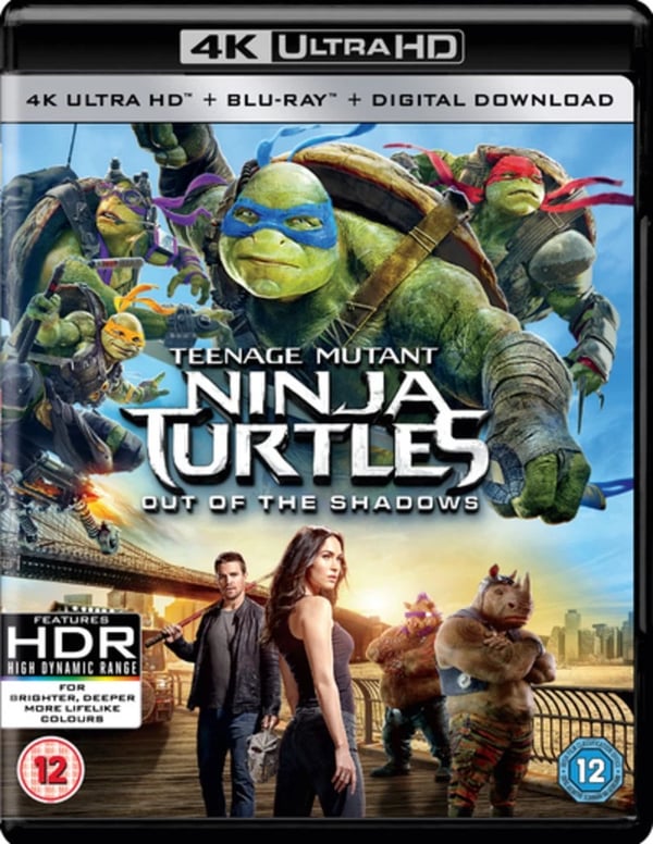 Teenage Mutant Ninja Turtles: Out of the Shadows (4K UHD Bluray) Noel Fisher Brand New