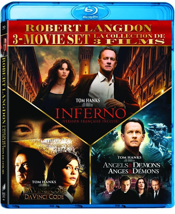 Robert Langdon Collection Inferno / The DaVinci Code / Angels & Demons (Bluray) Brand New