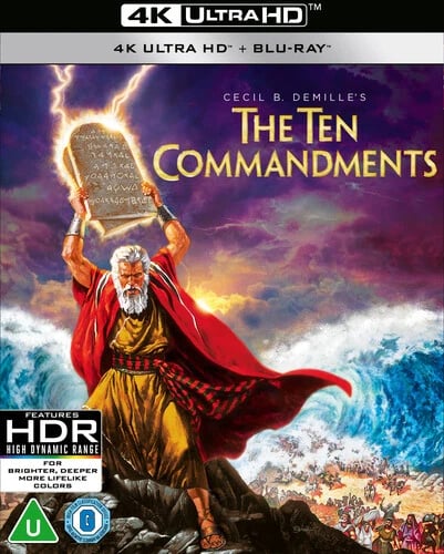 The Ten Commandments Bluray (2021) Charlton Heston, DeMille (DIR) cert U 3 Brand New