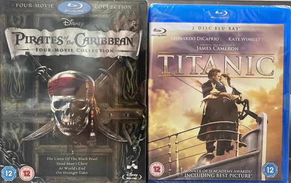 Pirates Of The Caribbean Collection Box Set + Titanic [Bluray]Cheap F&FP Brand New
