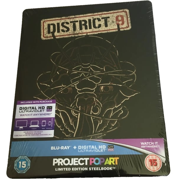 DISTRICT 9 BLURAY STEELBOOK LIMITED EDITION POP ART Brand New