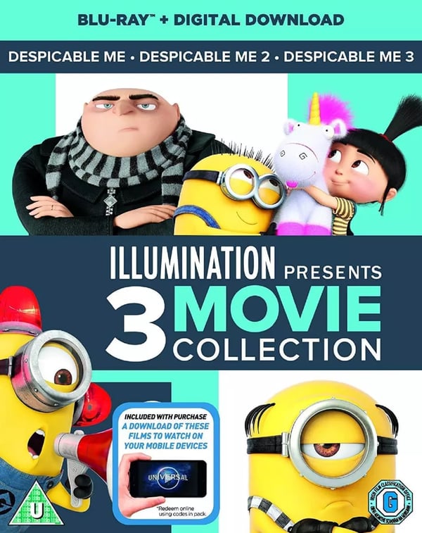 DESPICABLE ME TRILOGY MOVIE FILM COLLECTION BOXSET 13 Blu Ray PART 1 2 3 Brand New