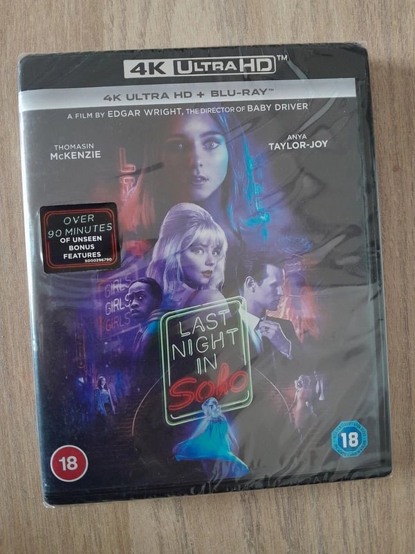 Last Night in Soho 4K Ultra HD + Blu Ray And Brand New