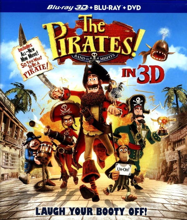 PIRATES BAND OF MISFITS 2012 / Region A Bluray 3D Brand New