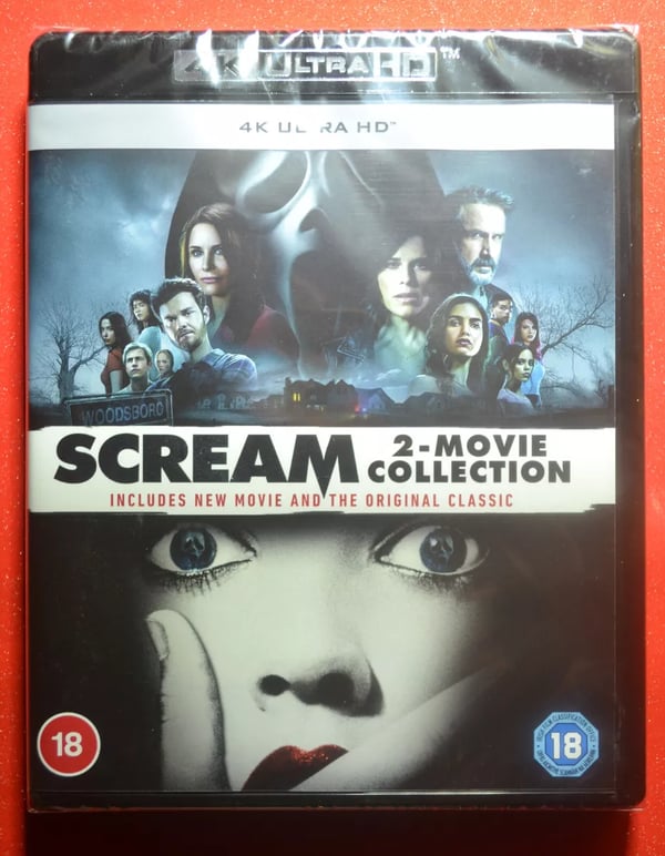 4K SCREAM 2 MOVIE 1996, 2022 COLLECTION 4K . Brand New