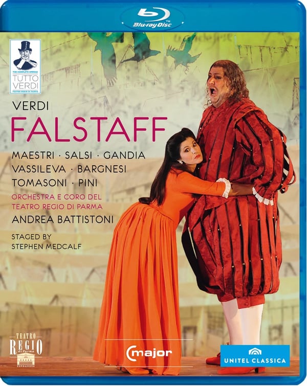 Falstaff: Teatro Regio di Parma (Battistoni) (Bluray) Ambrogio Maestri Brand New
