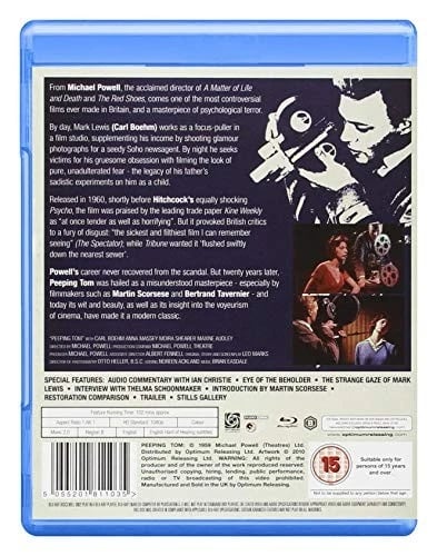 Peeping Tom Bluray 89 Brand New